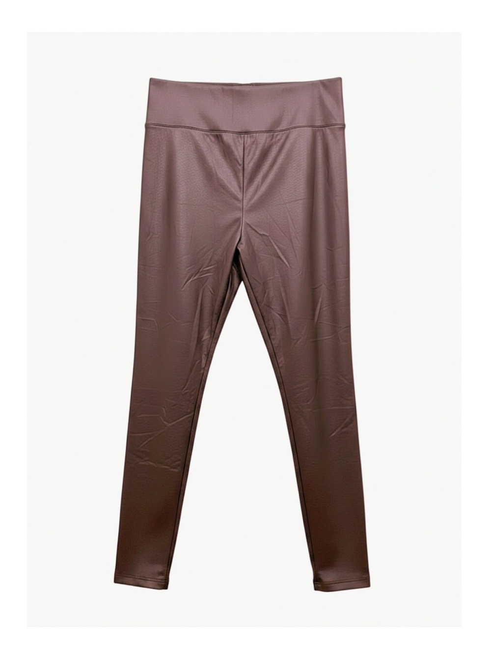 Navena Brown High Rise Coated Leggings - NWT - 20" waist 29" inseam 15" rise - Picture 4 of 5